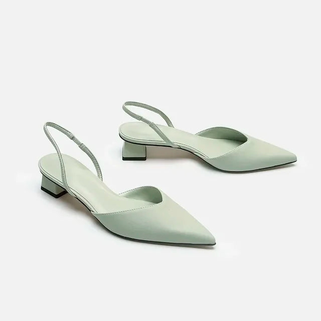 Everley - Elegant Slingback Pump Sandals with Pointed Toe