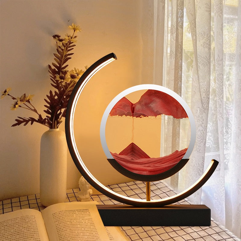 Homora - Sandlight Quicksand Table Lamp With Dynamic Art