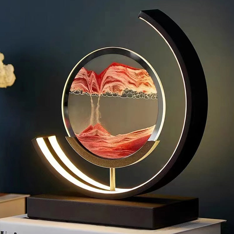 Homora - Sandlight Quicksand Table Lamp With Dynamic Art