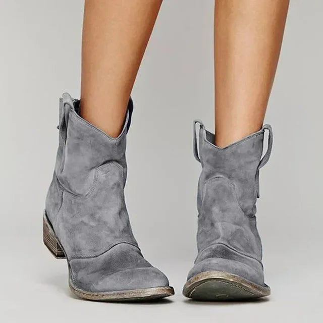 Avalon - Vintage Cowboy Ankle Boots with Modern Comfort