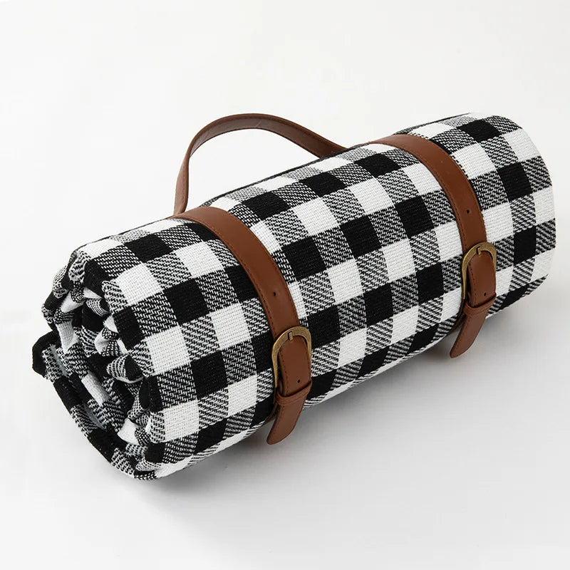Ambiora - Outdoor Plaid Picnic Blanket Waterproof Foldable Mat