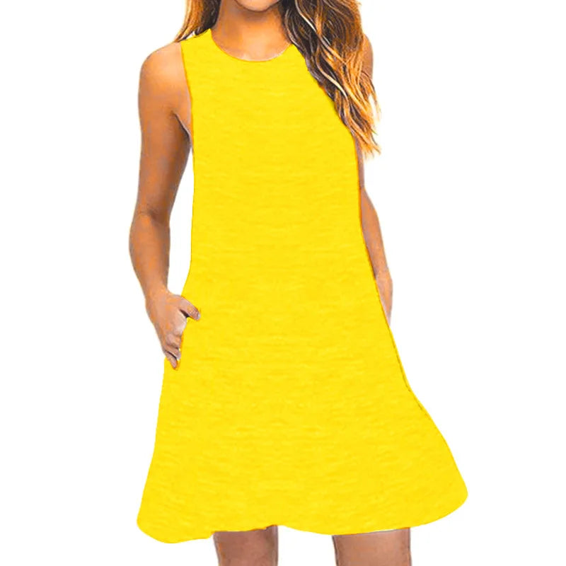 Chantelle - Summer Casual Swing Women's Dress with Pockets