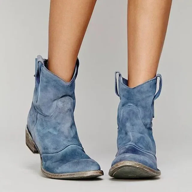 Avalon - Vintage Cowboy Ankle Boots with Modern Comfort