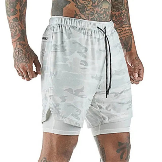 Byron - Men's Gym Shorts With Phone Pocket And Liner