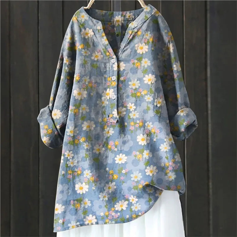 Alithia - Casual Floral Blouse for Comfortable Everyday Style