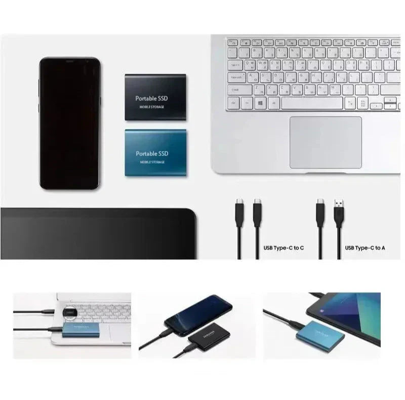 Bowlisca - Portable SSD External Drive 2TB Compact High Speed Storage