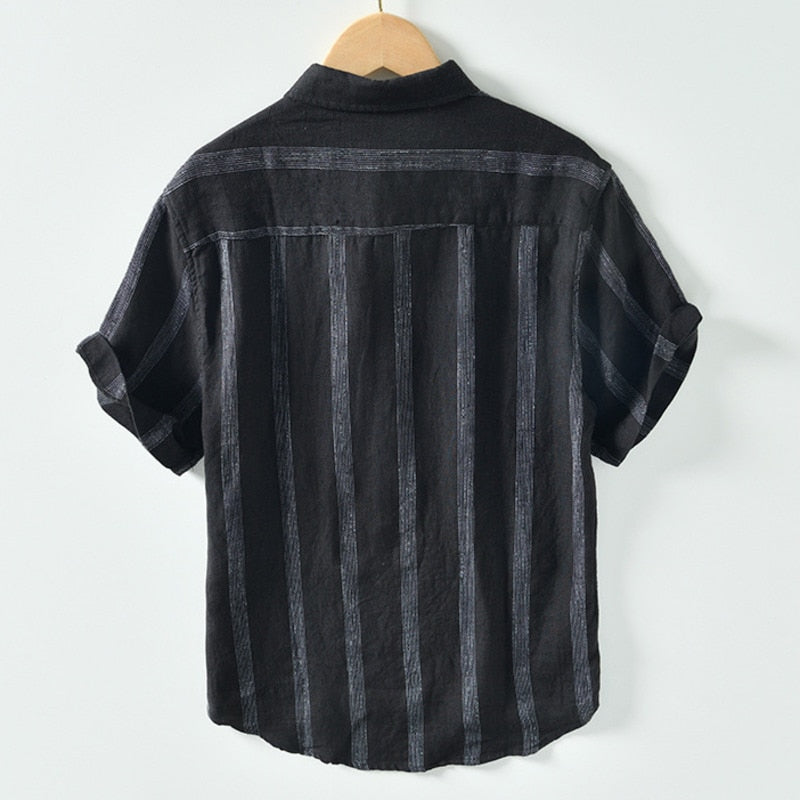 Andreas - Stylish Men's Vintage Linen Shirt for Timeless Elegance