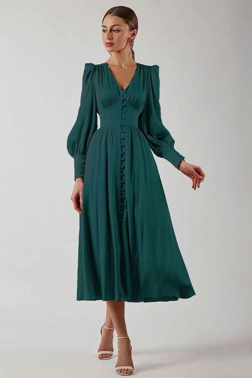 Claribel - Elegant Women's Satin Dress for Any Occasion