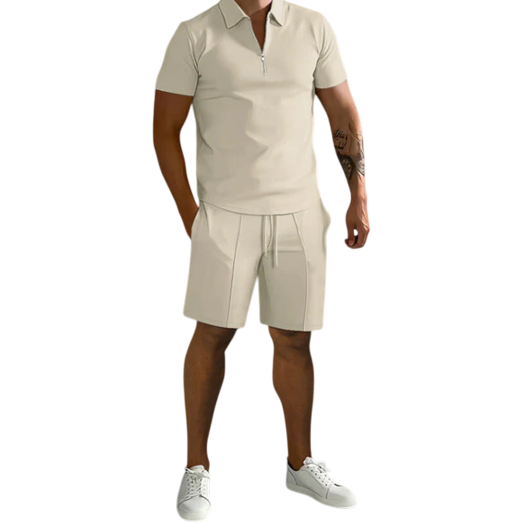 Gage - Stylish Men's Summer Set with Comfortable Zipper Design