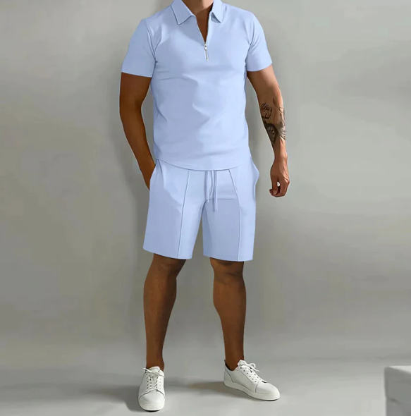 Gage - Stylish Men's Summer Set with Comfortable Zipper Design