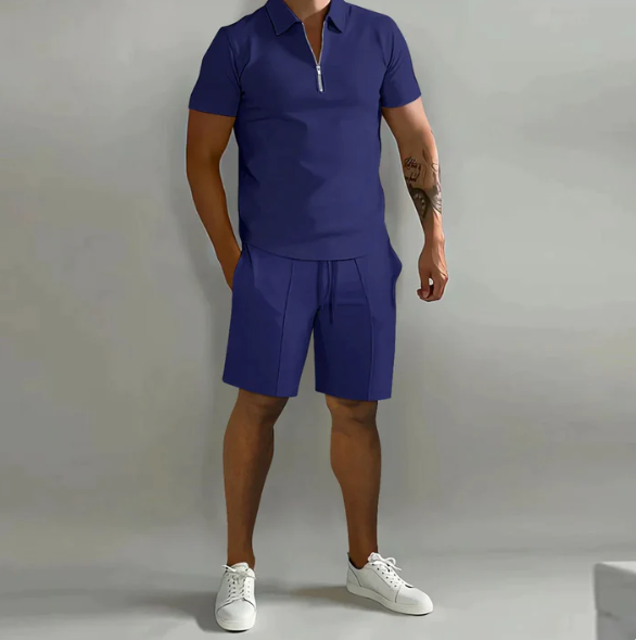 Gage - Stylish Men's Summer Set with Comfortable Zipper Design