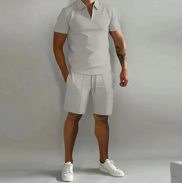 Gage - Stylish Men's Summer Set with Comfortable Zipper Design