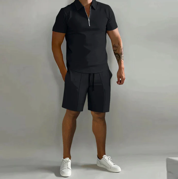 Gage - Stylish Men's Summer Set with Comfortable Zipper Design