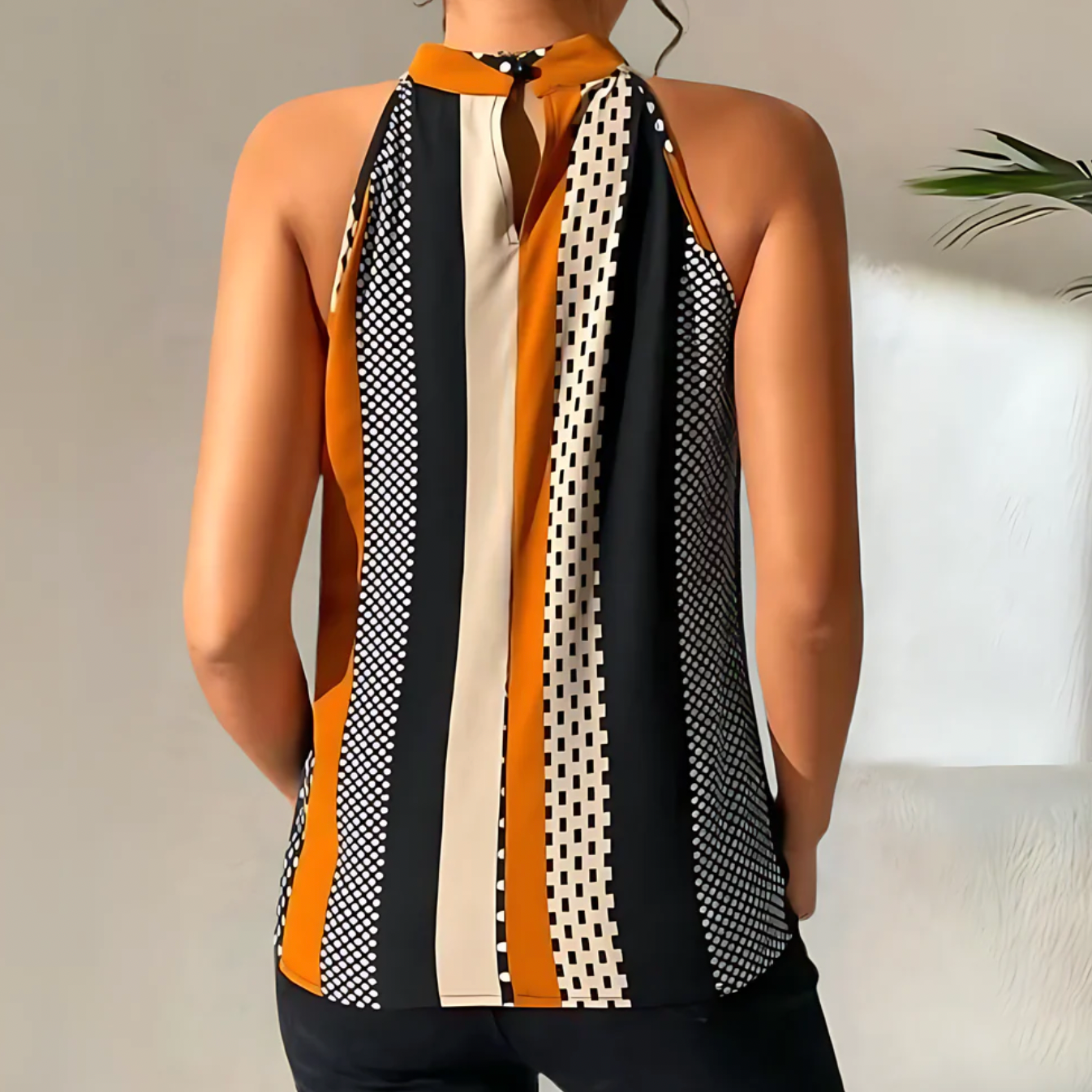 Perdita - Stylish Women's Sleeveless Top with Bold Print