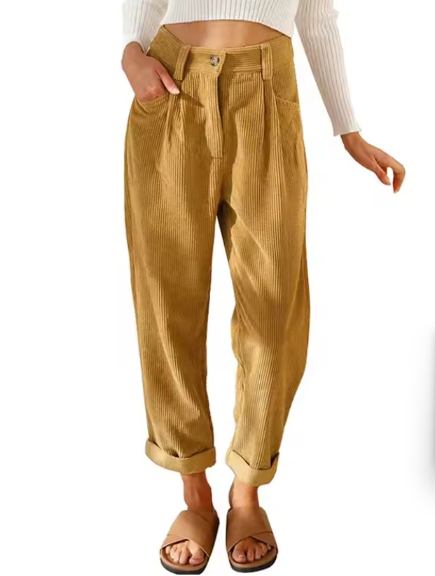 Chantal - Stylish Soft Corduroy Trousers for Women with Timeless Elegance