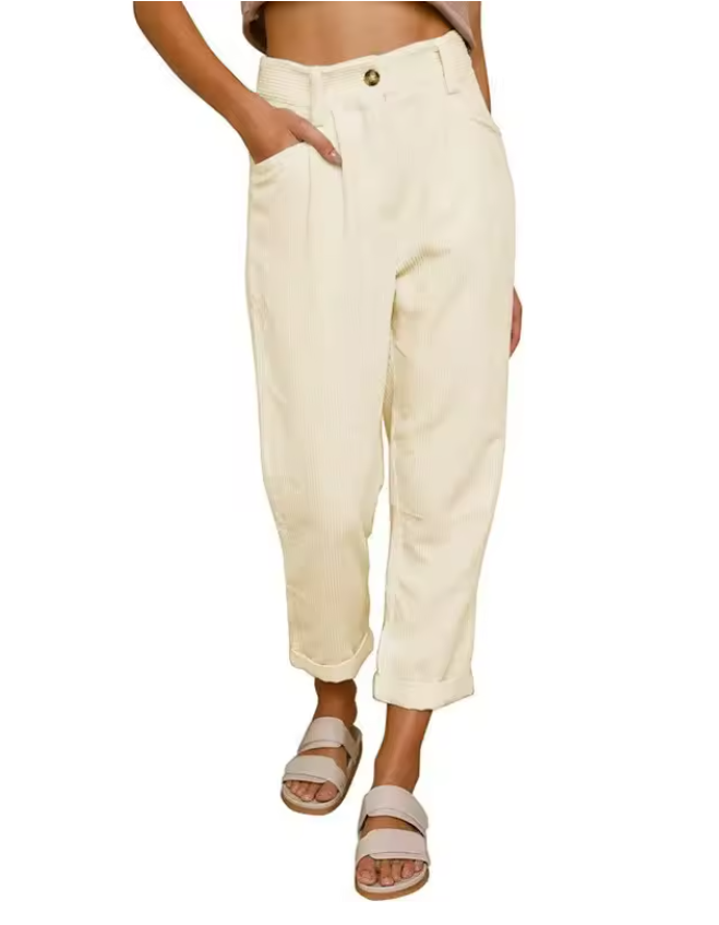 Chantal - Stylish Soft Corduroy Trousers for Women with Timeless Elegance