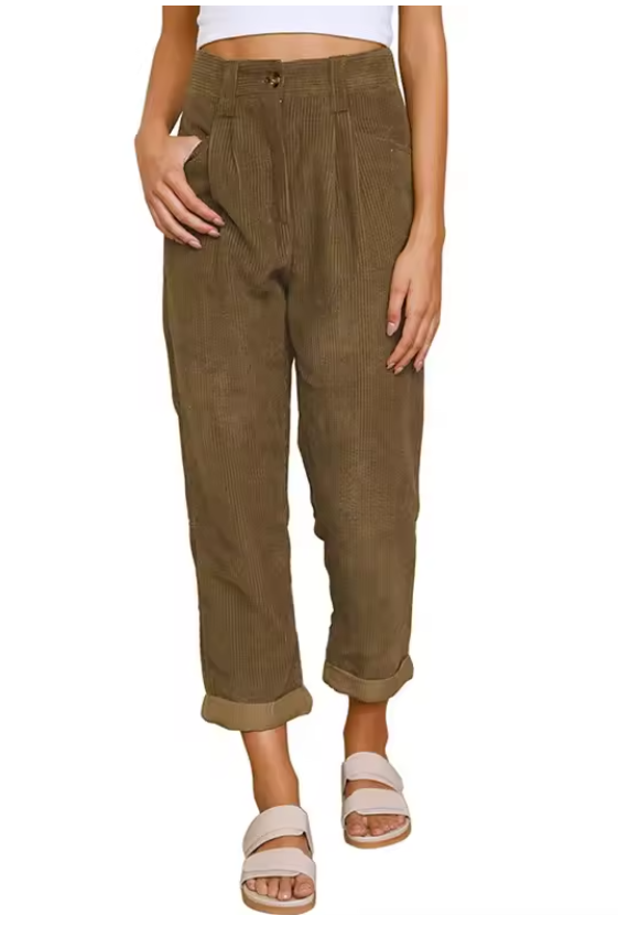 Chantal - Stylish Soft Corduroy Trousers for Women with Timeless Elegance