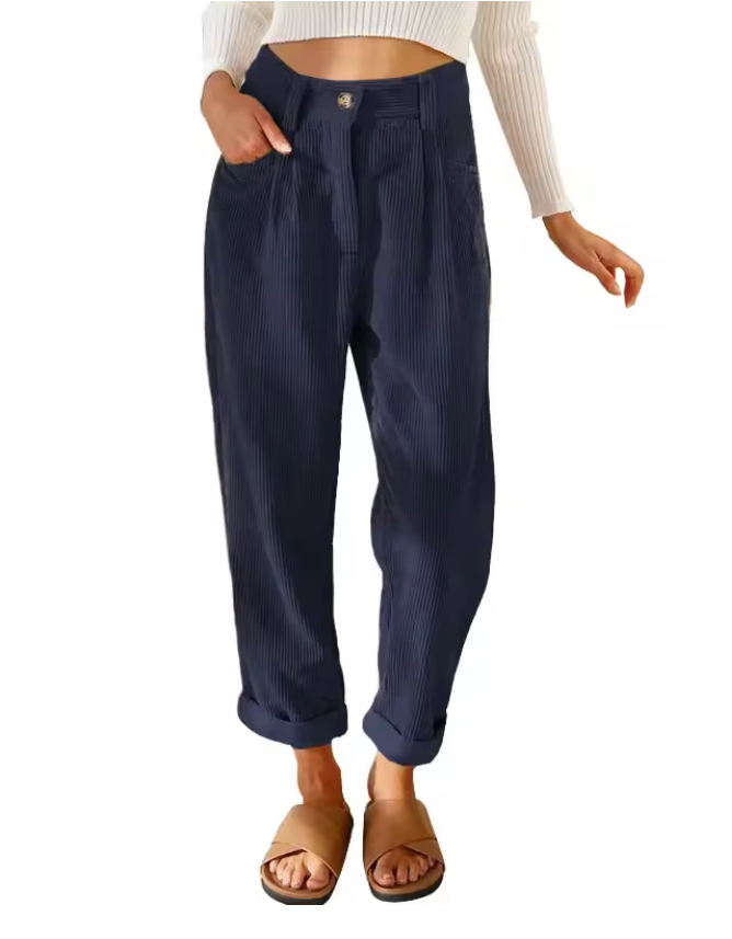 Chantal - Stylish Soft Corduroy Trousers for Women with Timeless Elegance