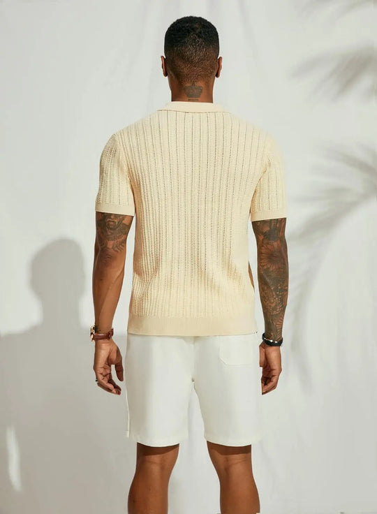 Aiden - Stylish Knit Summer Shirt for Men by Leoven - Elegant Comfort