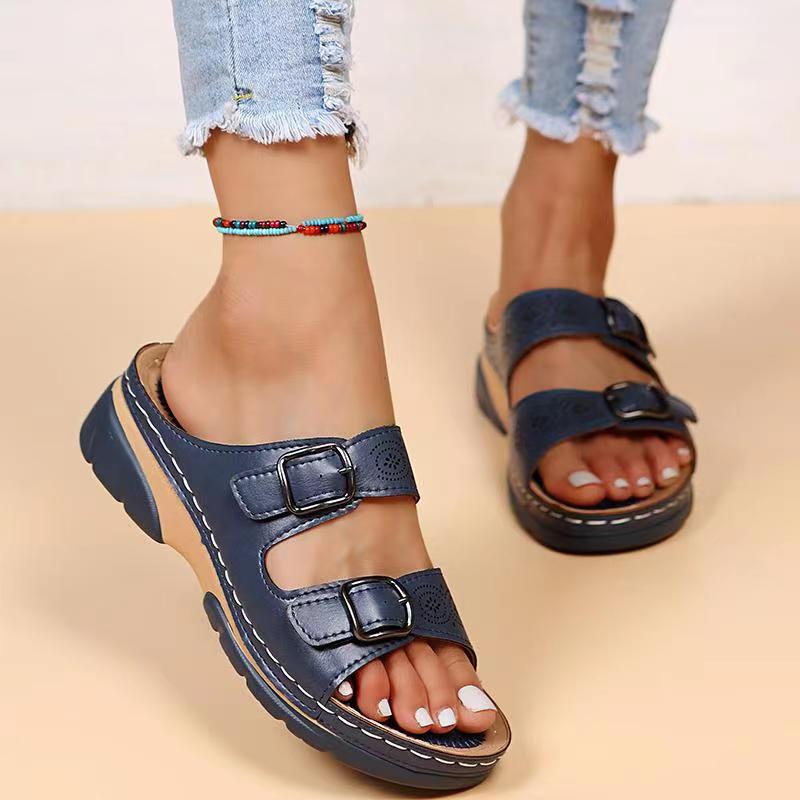 Scout - Breathable Adjustable Women's Leather Sandals with Arch Support