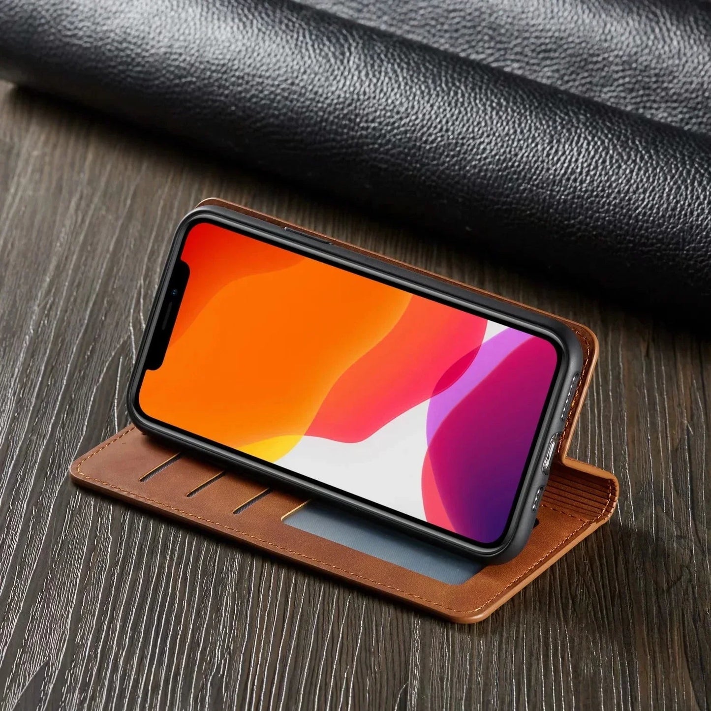 Elvion - Magnetic Leather iPhone Case With Stylish Protection