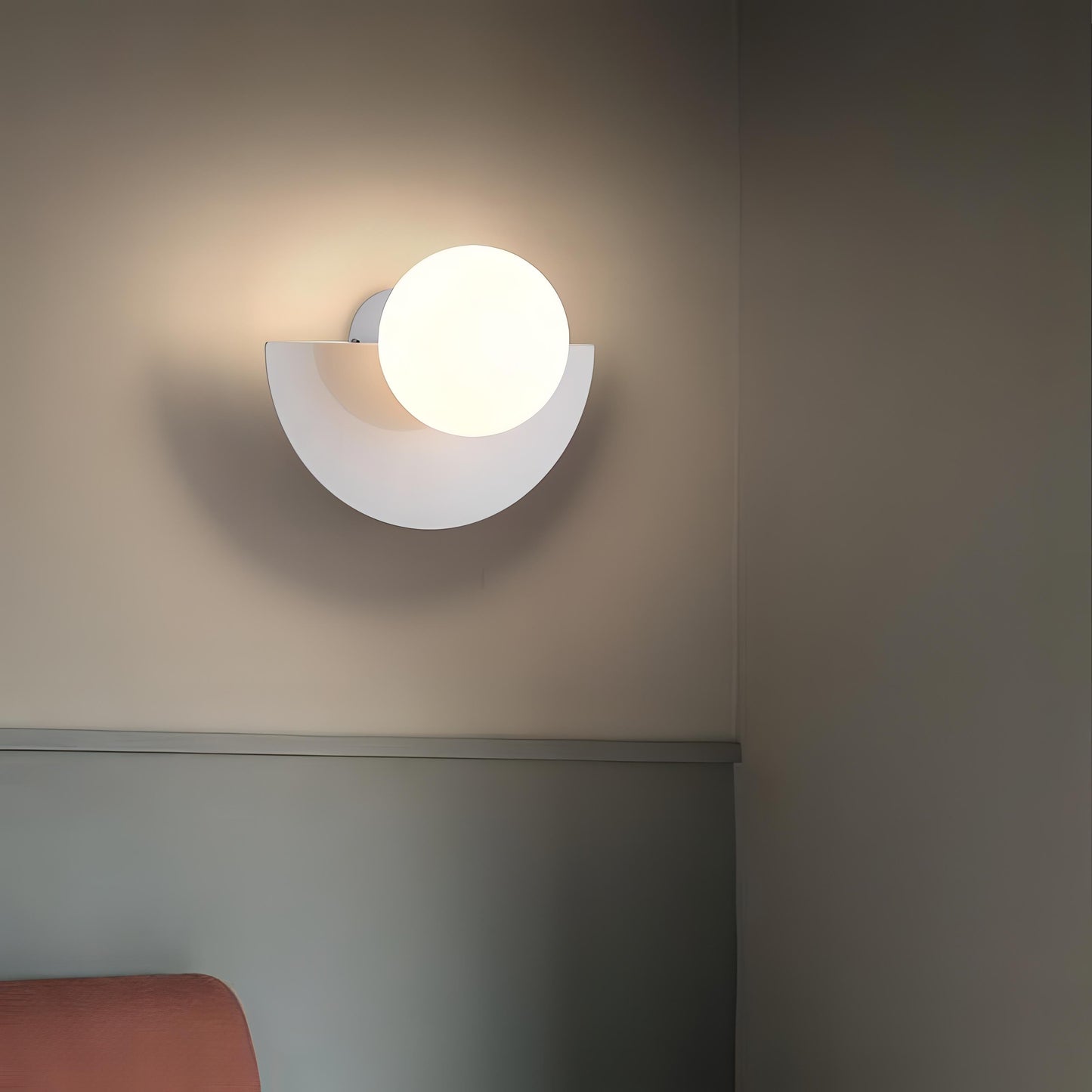 GlowNova - Modern Nordic Semicircle Wall Lamp for Elegant Home Decor