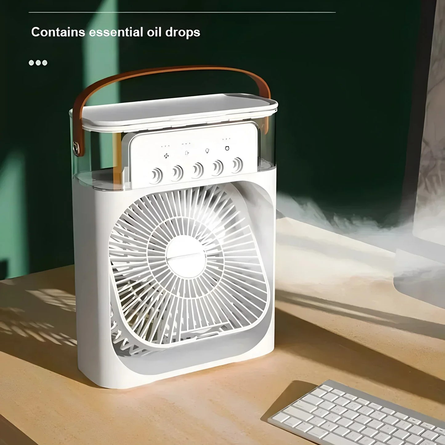 Floraa - Mini 3 In 1 Portable LED Air Cooler Humidifier