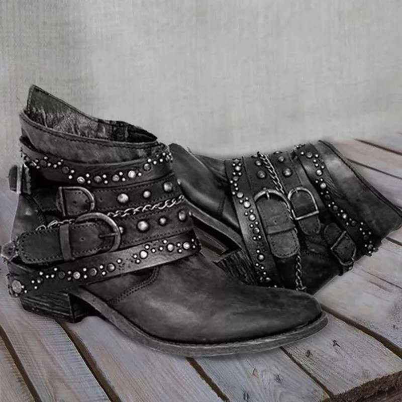 Milly - Stylish Vintage Boots with Comfortable Slip-On Design