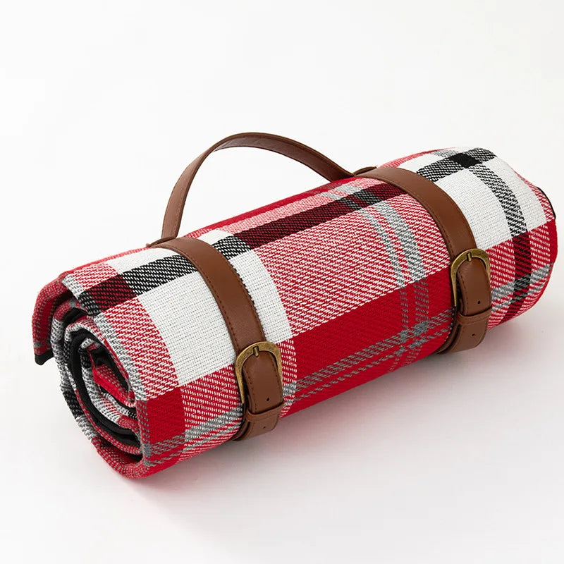 Ambiora - Outdoor Plaid Picnic Blanket Waterproof Foldable Mat