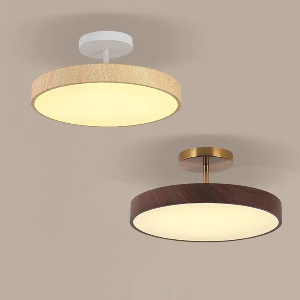 Suspora - Wood LED Ceiling Light Semi Flush Mount Fixture