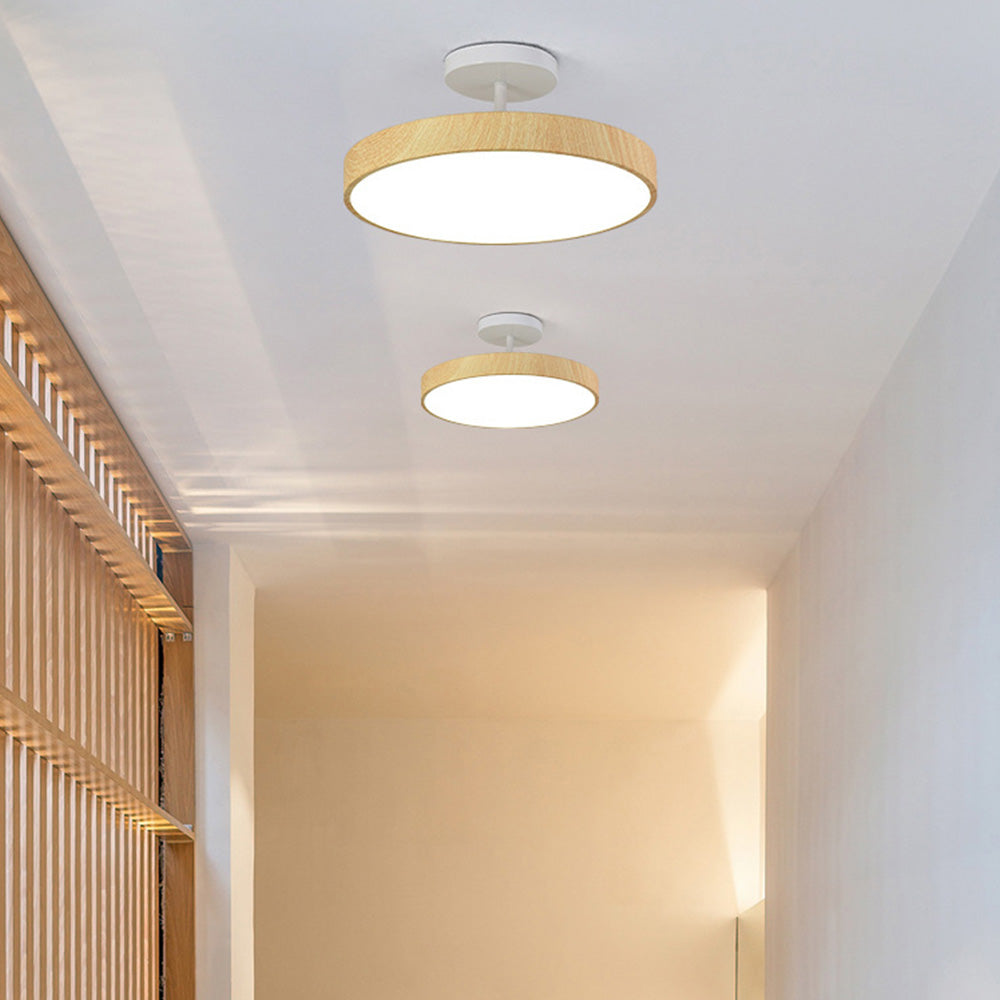 Suspora - Wood LED Ceiling Light Semi Flush Mount Fixture
