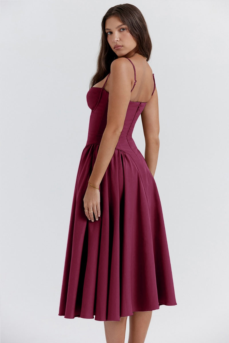 Kassidy - Stylish Women's Armless Midi Dress for Summer Outings