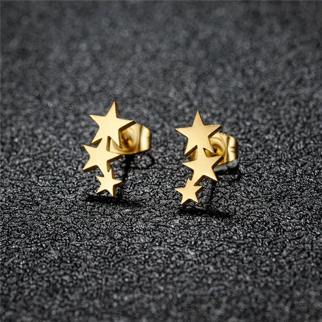 Kamryn - Minimalist Gold Star Earrings Lightweight Comfort