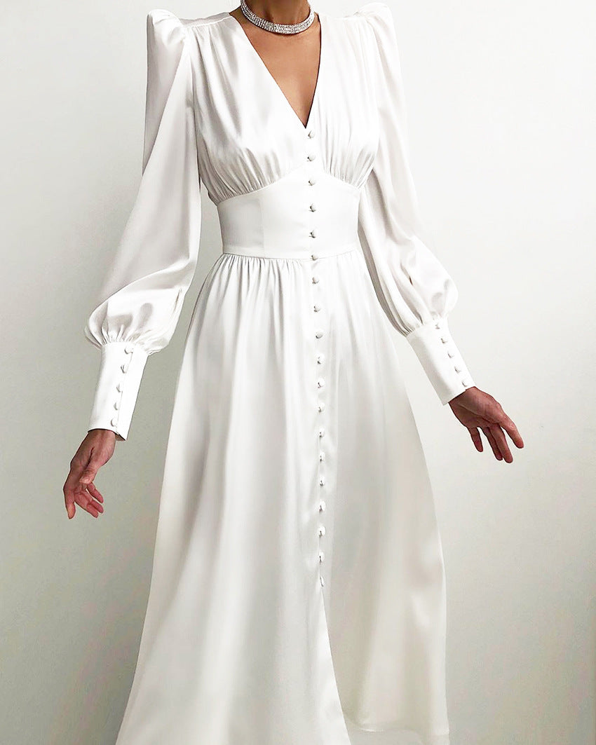 Ocie - Elegant Satin Dress for Spring and Summer Outings
