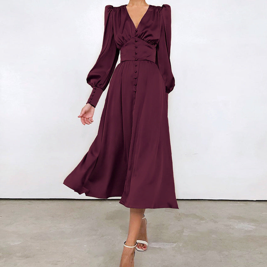 Ocie - Elegant Satin Dress for Spring and Summer Outings