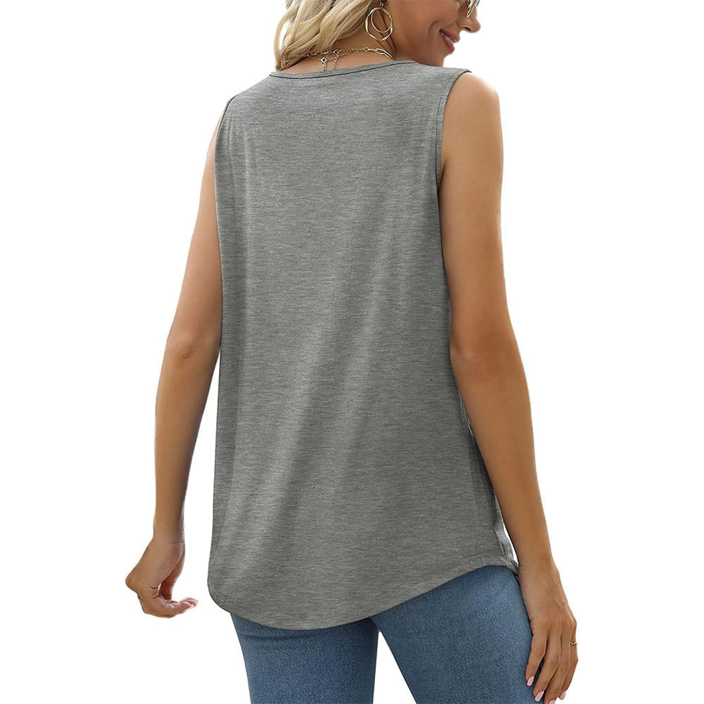 Kyra - Stylish Sleeveless Top with Square Neckline and Flattering Fit