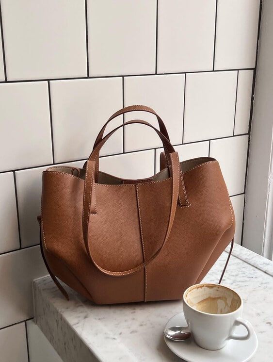 Lexi - Vintage Leather Tote Bag Spacious Shoulder Carry