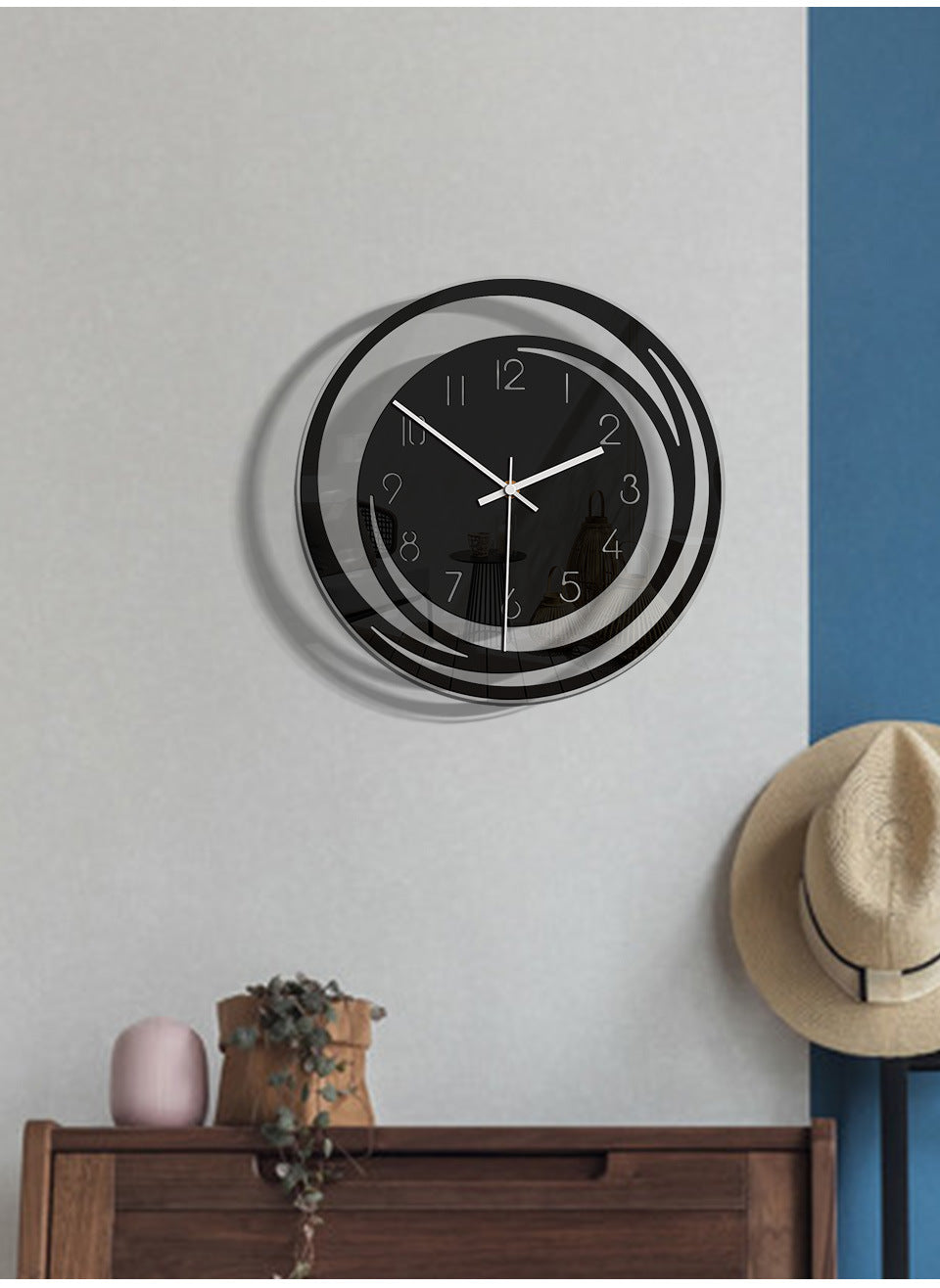 Hearthra - Seattle Acrylic Silent Wall Clock High Quality Decoration