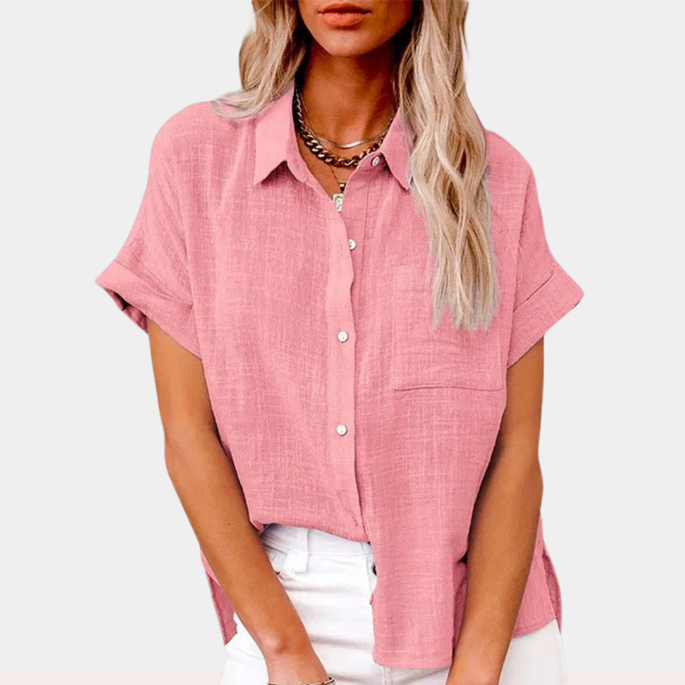 Jazmin - Airy Cotton Linen Blouse For Women Lightweight Summer