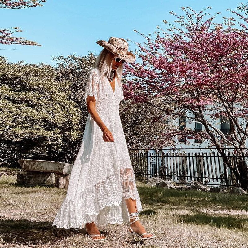 Portia - Stylish Boho Lace Dress for Women with Vintage Charm