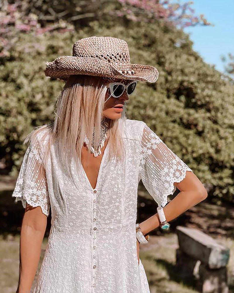 Portia - Stylish Boho Lace Dress for Women with Vintage Charm