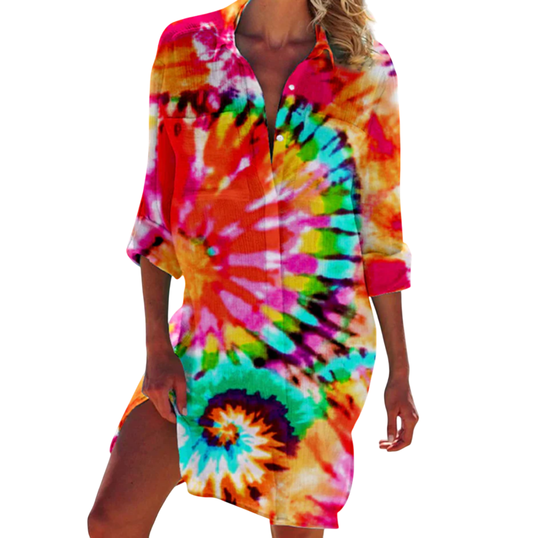 Valencia - Classic Summer Women's Dress with Vibrant Colors and Unique Design