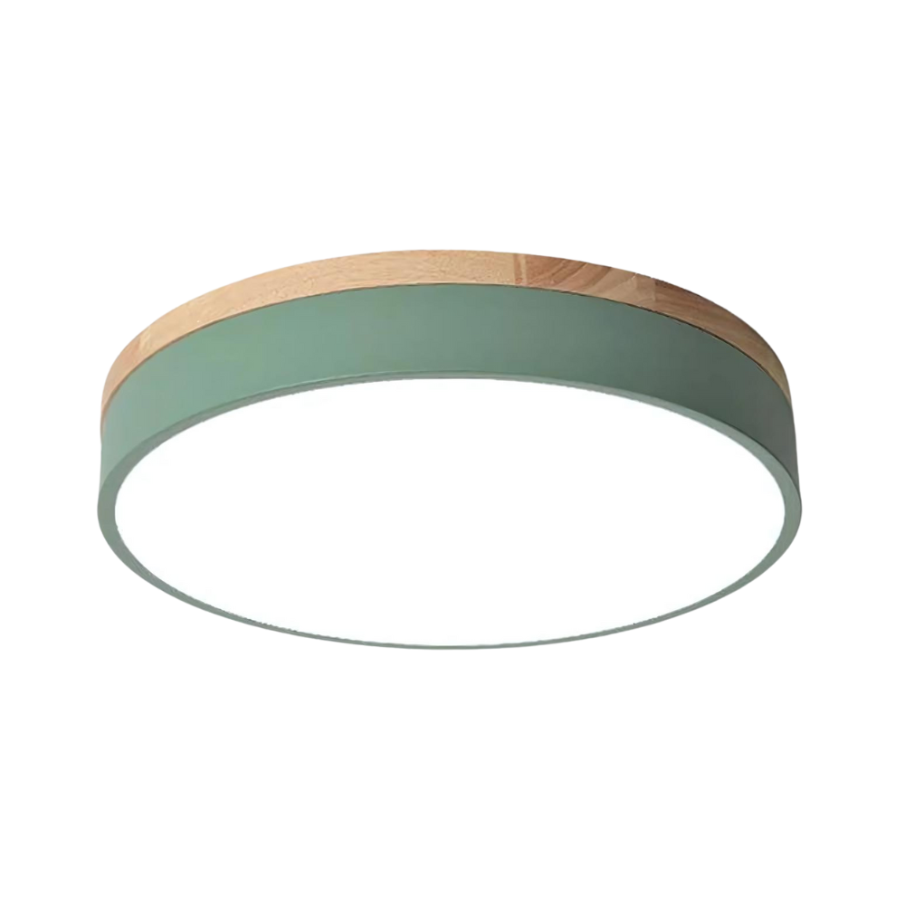 Sheetara - Scandi Natural Ceiling Light With Wood Ring LED