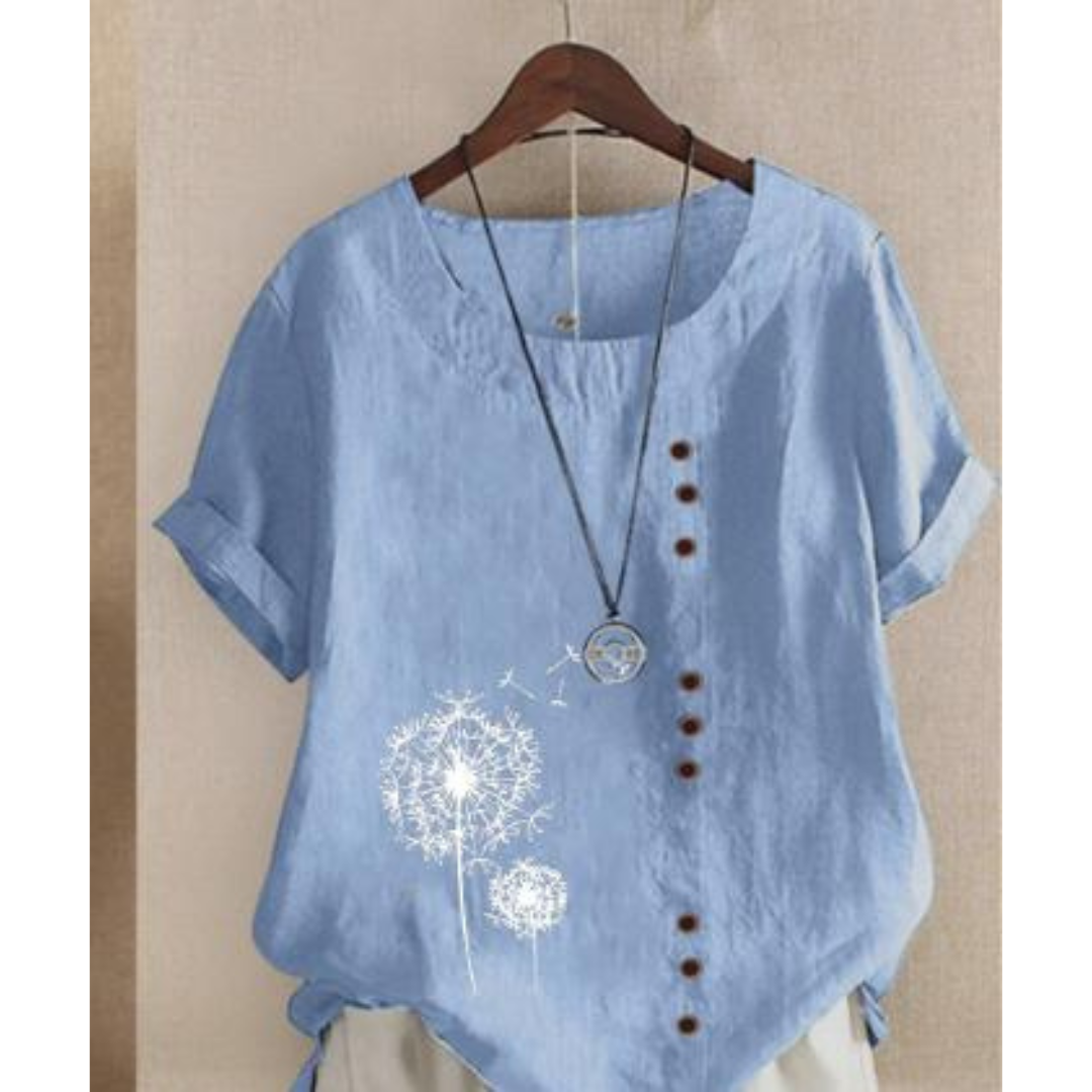 Kitana - Effortless Women's Casual Blouse with Soft Fabric and Loose Fit