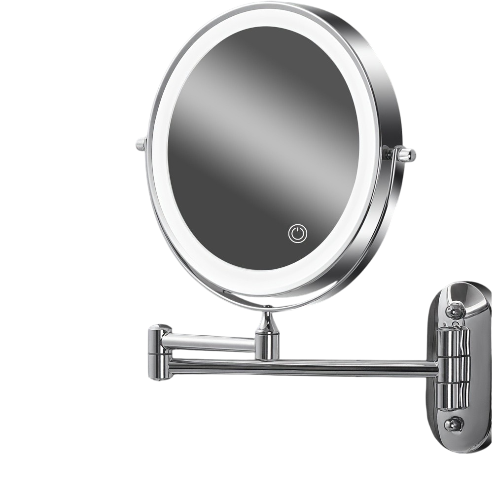 Frescovia - Double Sided Wall Mounted Makeup Mirror With Led Lighting