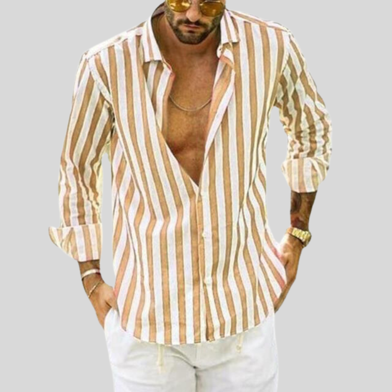 Marcus - Stylish Striped Shirt for Men in Various Colors