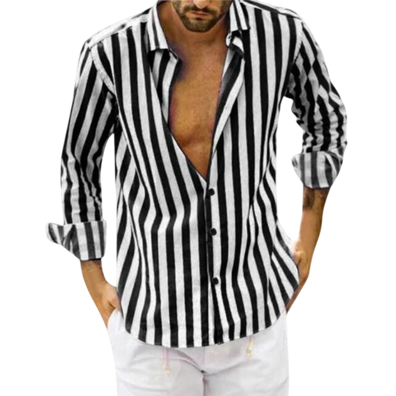 Marcus - Stylish Striped Shirt for Men in Various Colors