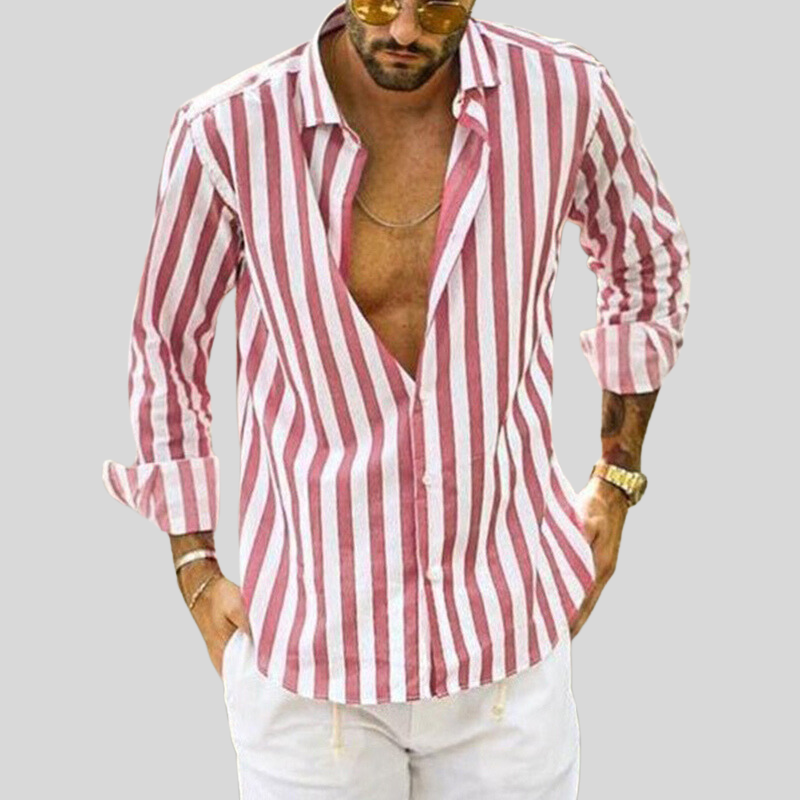 Marcus - Stylish Striped Shirt for Men in Various Colors