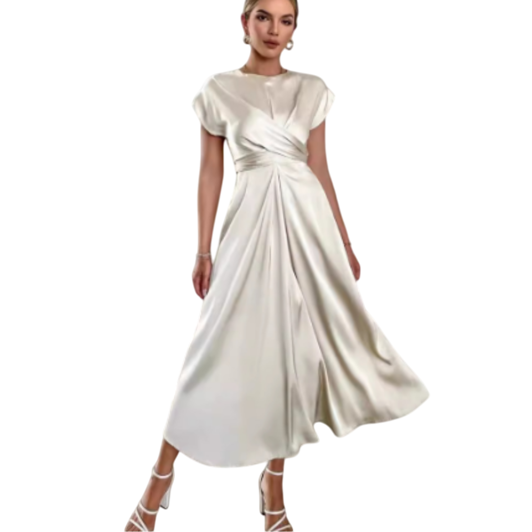 Jennet - Elegant Midi Women's Dress for Timeless Sophistication