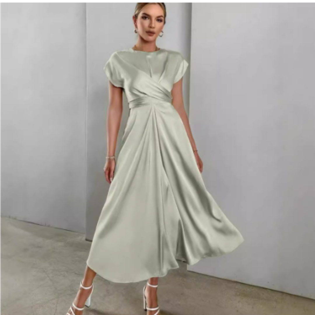 Jennet - Elegant Midi Women's Dress for Timeless Sophistication